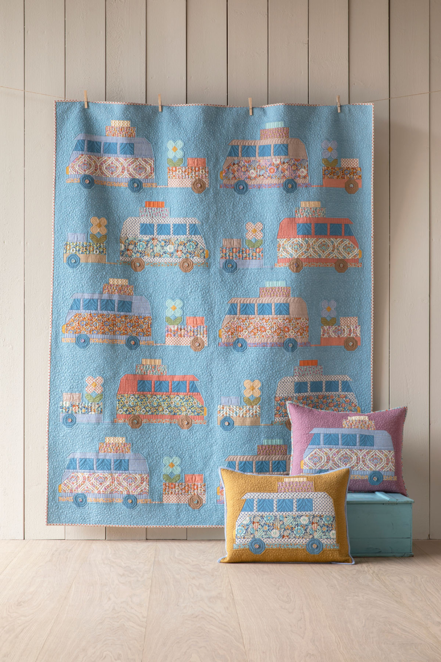 Tilda Patchwork Stoff Baumwolle - Wallflower - Janice Blue
